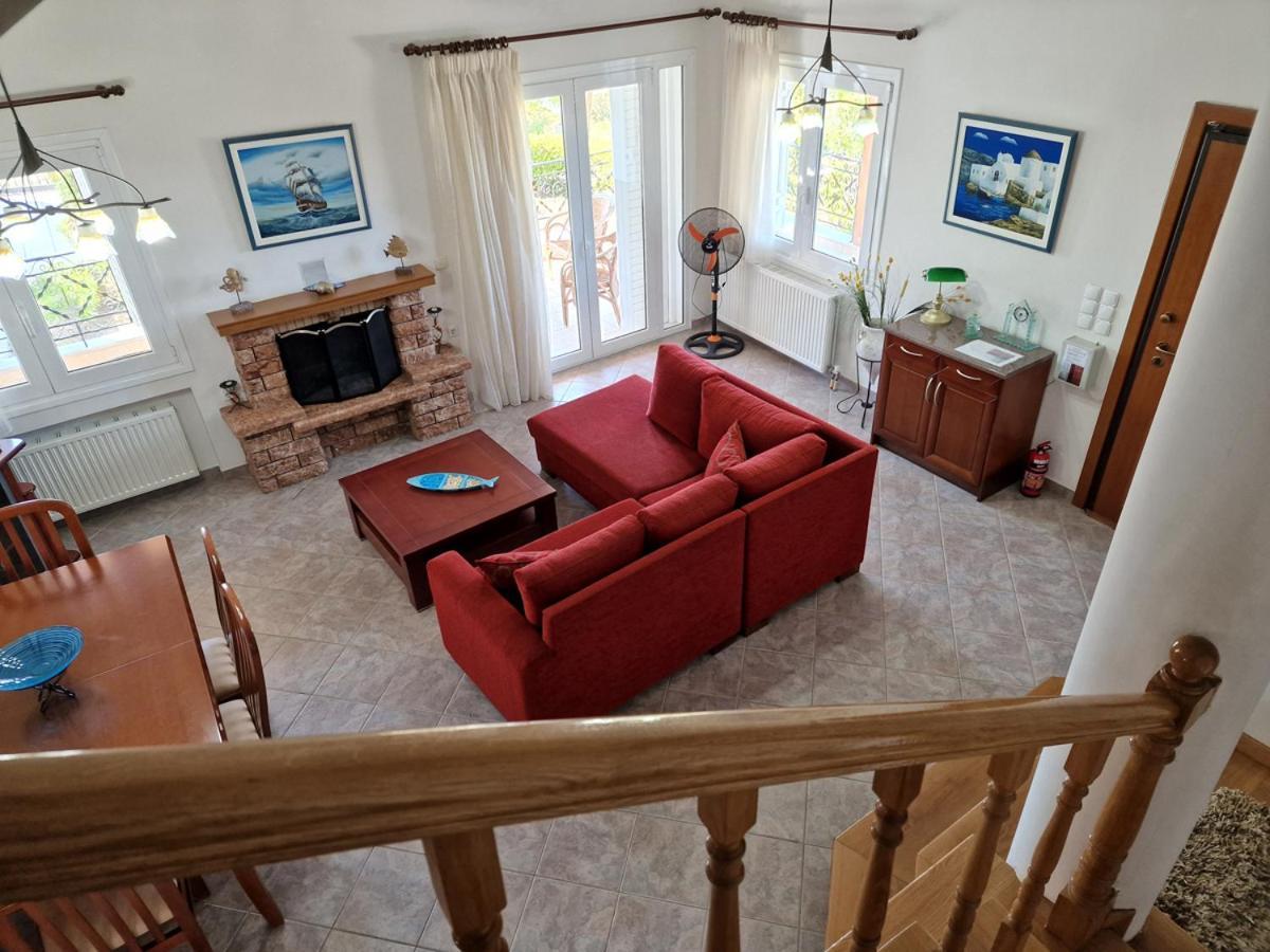 Villa Liana : Luxury Villa With Fantastic Sea View, Near Airport Porto Rafti Luaran gambar