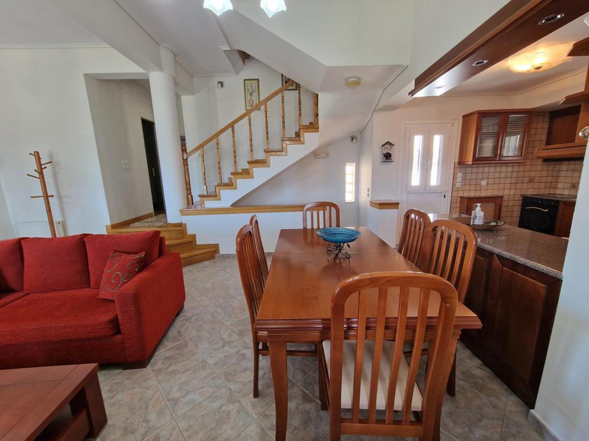 Villa Liana : Luxury Villa With Fantastic Sea View, Near Airport Porto Rafti Luaran gambar