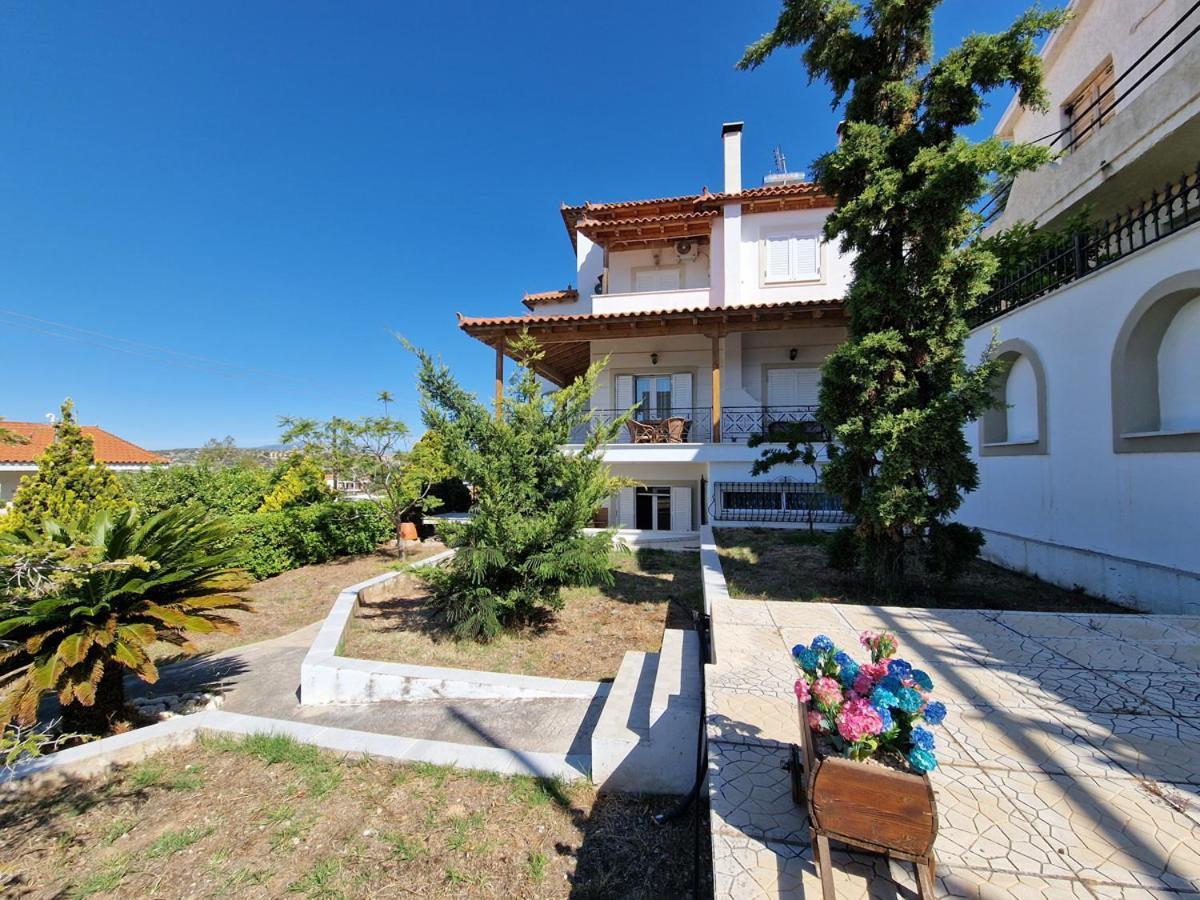 Villa Liana : Luxury Villa With Fantastic Sea View, Near Airport Porto Rafti Luaran gambar