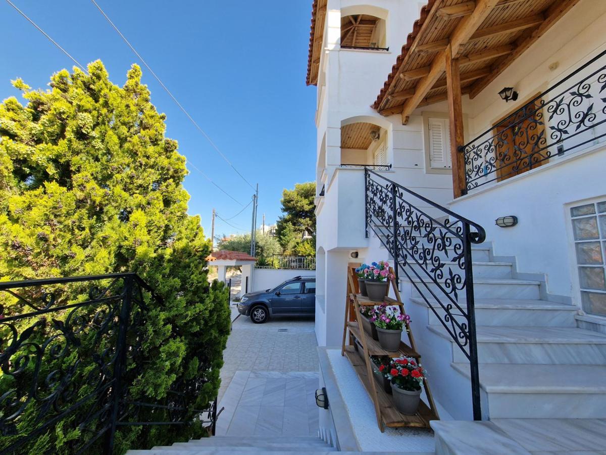 Villa Liana : Luxury Villa With Fantastic Sea View, Near Airport Porto Rafti Luaran gambar